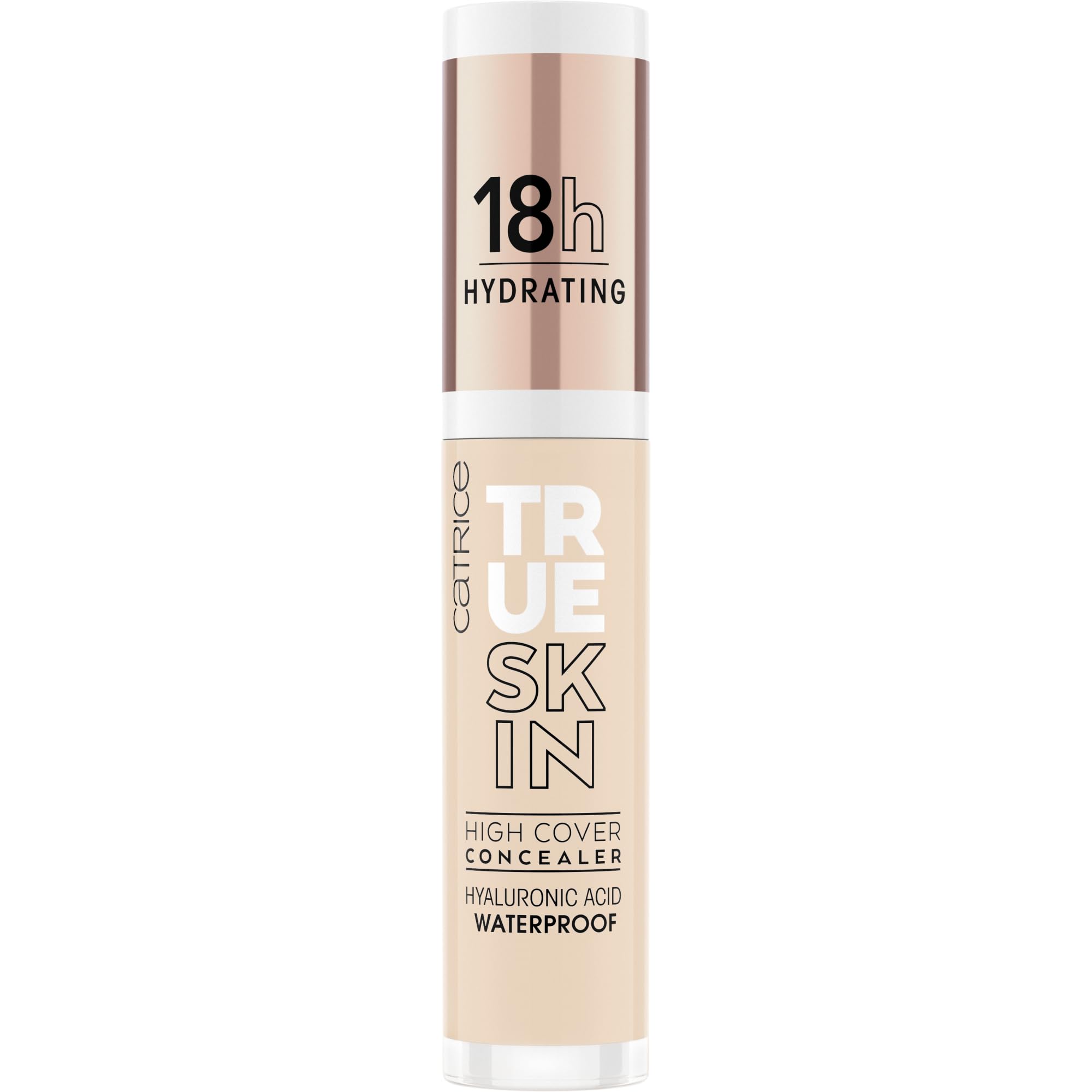 Catrice True Skin High Cover Concealer tube swatch in 005 Warm Macadamia for shade testing