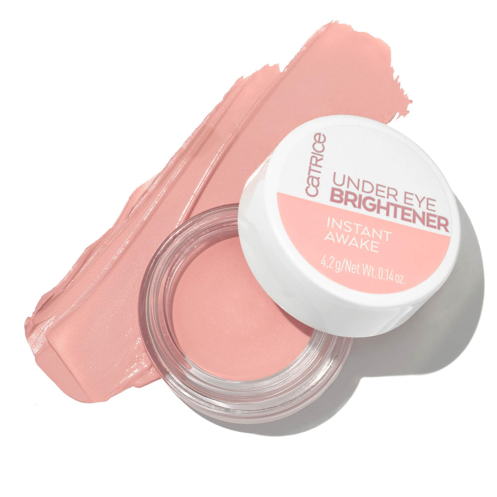 Silky pink texture of Catrice Under Eye Brightener shown for easy blending