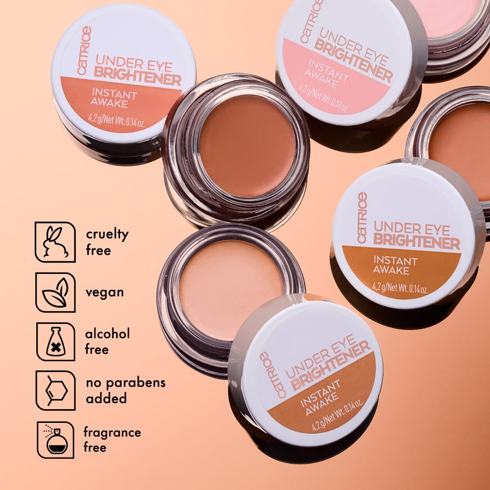Swatch of Catrice Under Eye Brightener showing medium coverage on skin