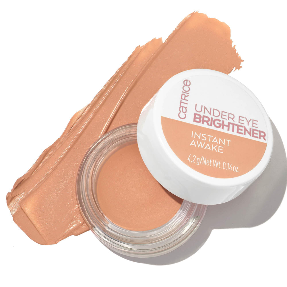 Catrice Under Eye Brightener swirl texture showcases creamy blendability for natural coverage.