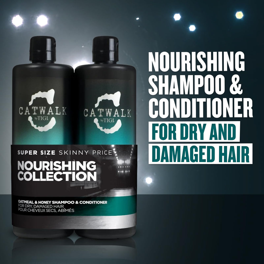 CATWALK by TIGI Oatmeal & Honey conditioner bottle for silky, manageable hair daily.