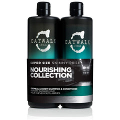 CATWALK by TIGI Oatmeal & Honey shampoo bottle with easy pour for mess-free routine.