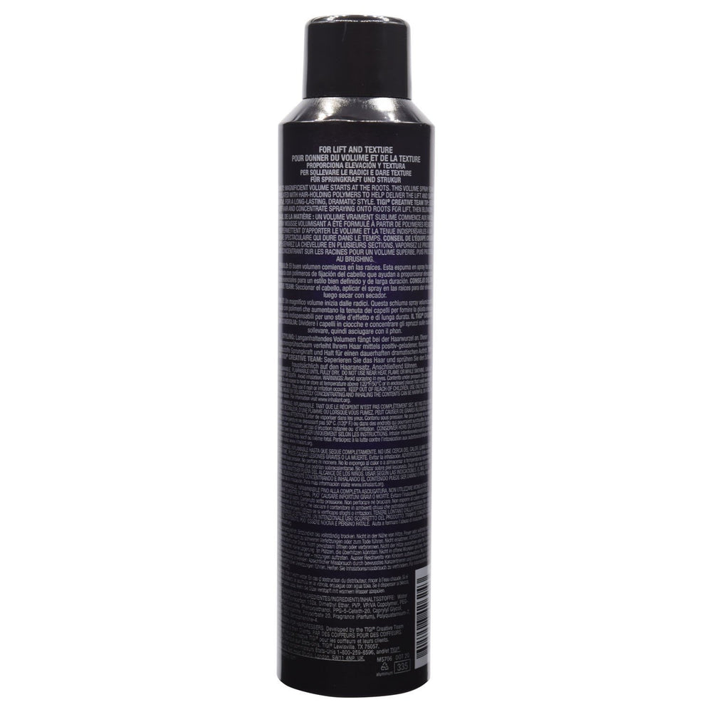 CATWALK de TIGI aerosol para elevación de raíces, ideal para volumen diario.