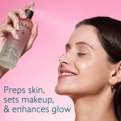 Caudalie Beauty Elixir Face Mist delivers a dewy glow and makeup hold