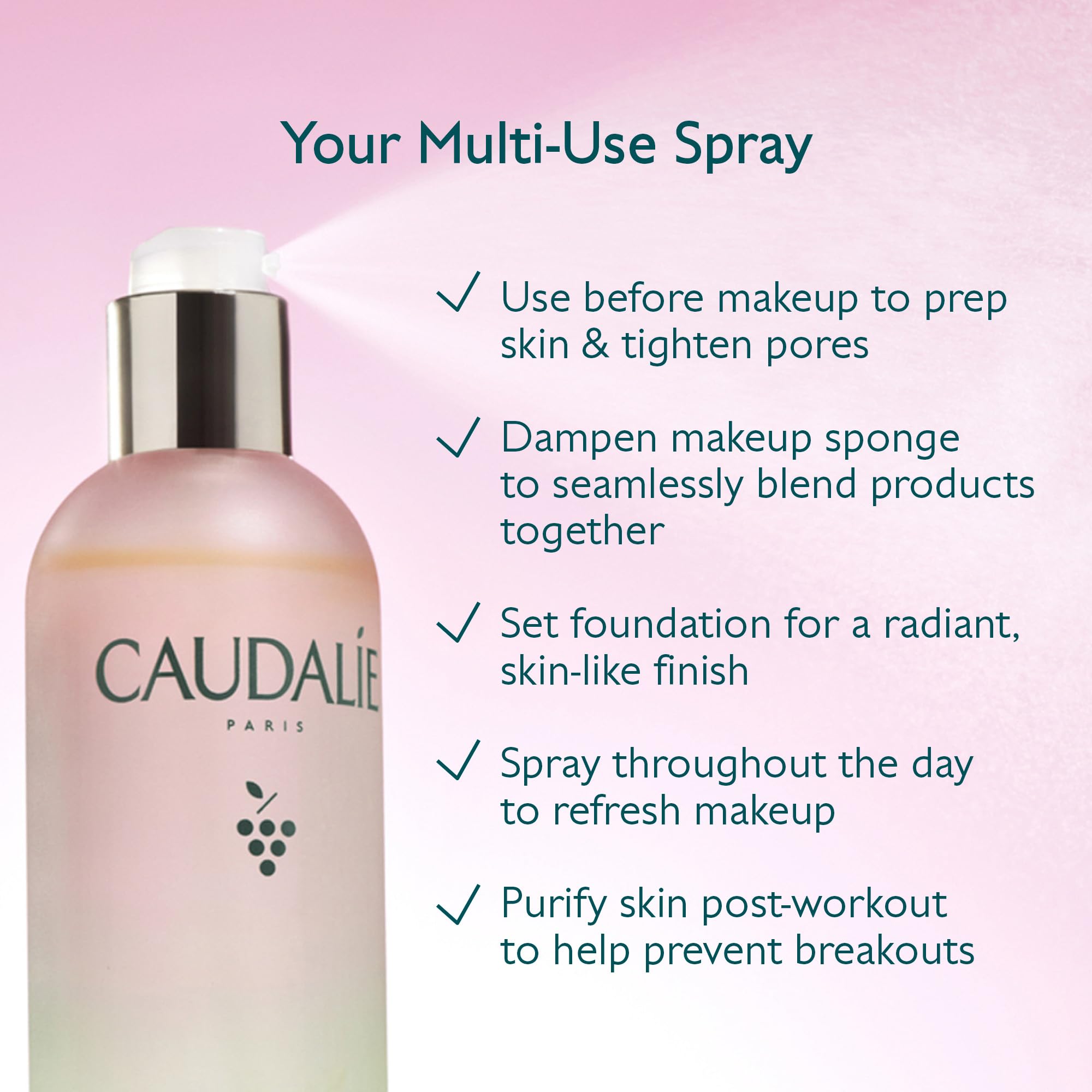 Caudalie Beauty Elixir Face Mist uses natural oils for radiant skin