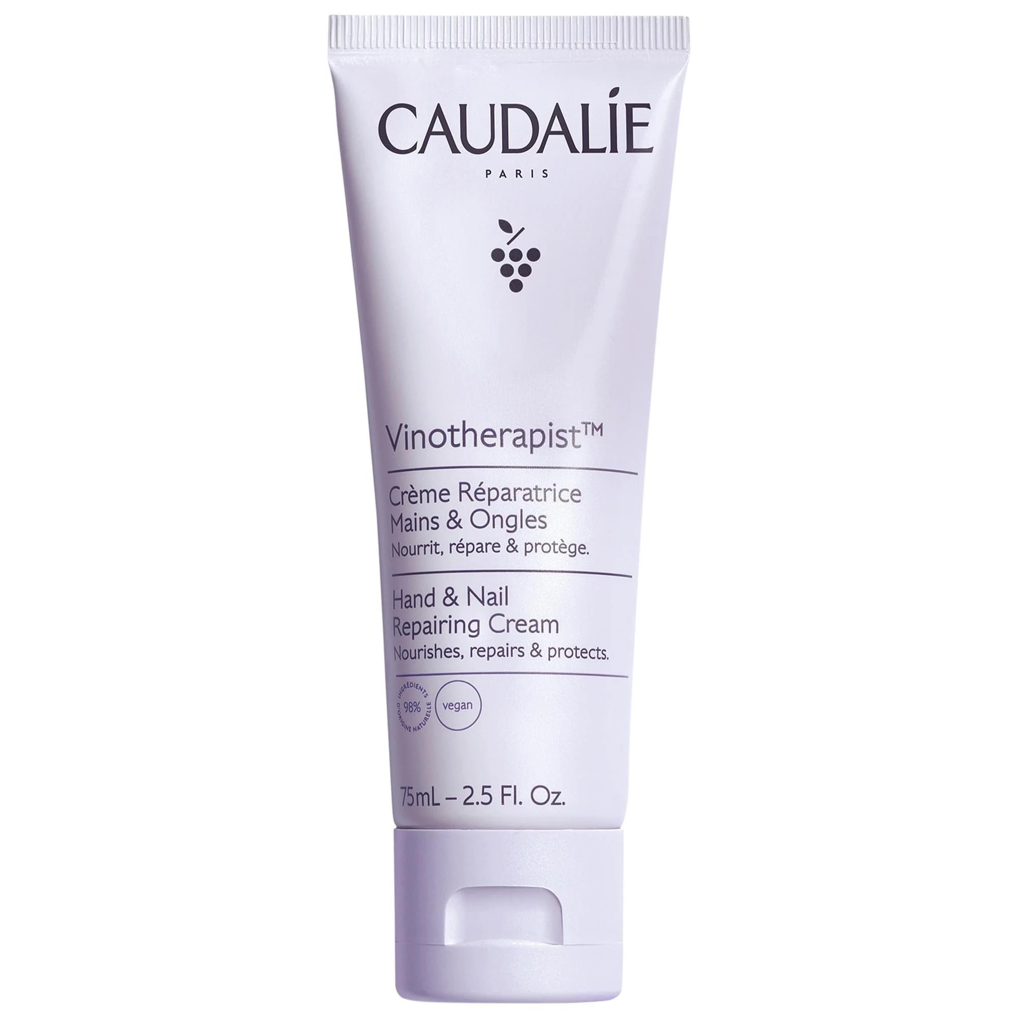 Caudalie bote crema manos 75 ml, hidratación ligera y rápida absorción.
