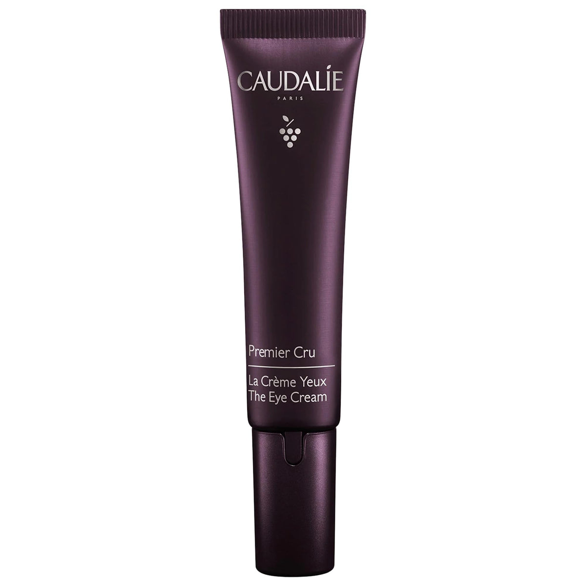 Caudalie Premier Cru eye cream with cooling metal applicator brightens and depuffs the eye contour