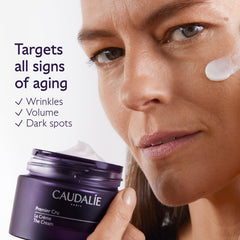 Caudalie Premier Cru refill pod packaging highlighting eco-friendly refill system.