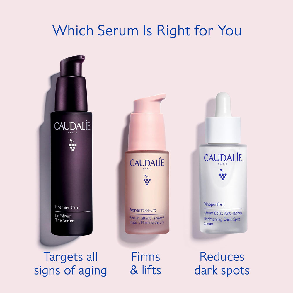 Caudalie Resveratrol Lift vegan collagen structure indicating firming action.