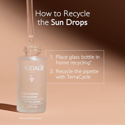 Caudalie Self-Tan Sun Drops exfoliation prep improves even absorption.