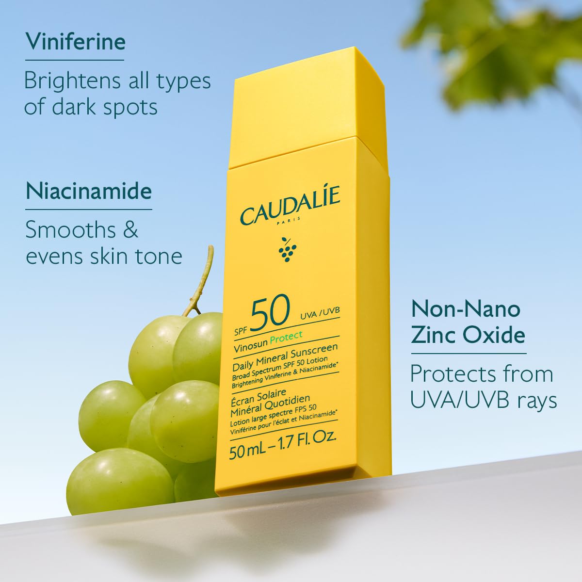 Viniferine ingredient graphic highlighting brightening potential