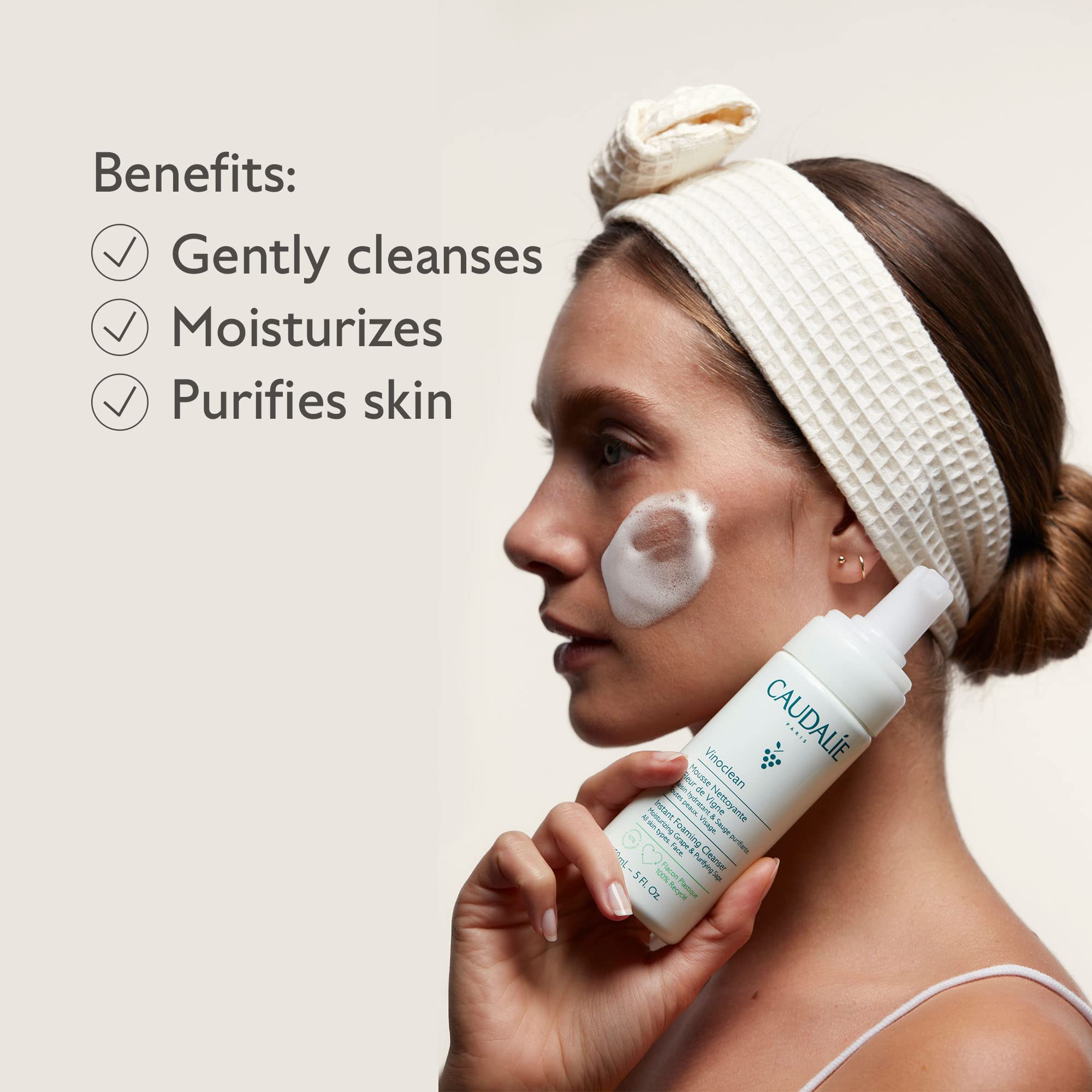 Caudalie Vinoclean deep-cleansing-exfoliator-mix conveys optional gentle exfoliation idea.