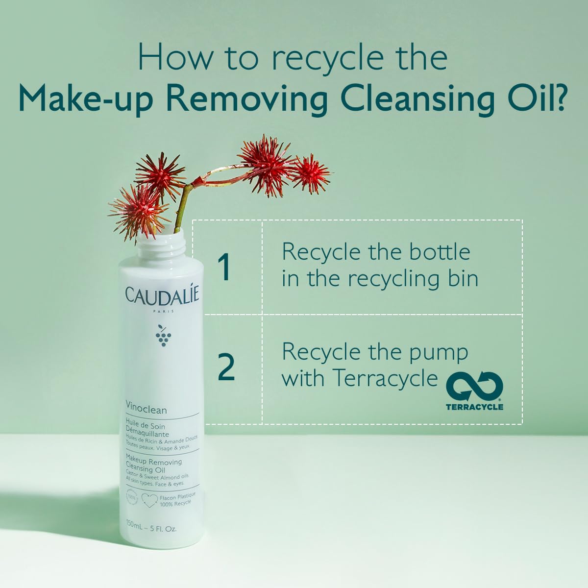 Caudalie Vinoclean blends grape seed and almond oils for nourishing cleansing.