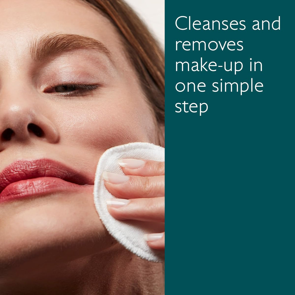 Caudalie Vinoclean Micellar Water on cotton pad for effortless cleansing without rinsing