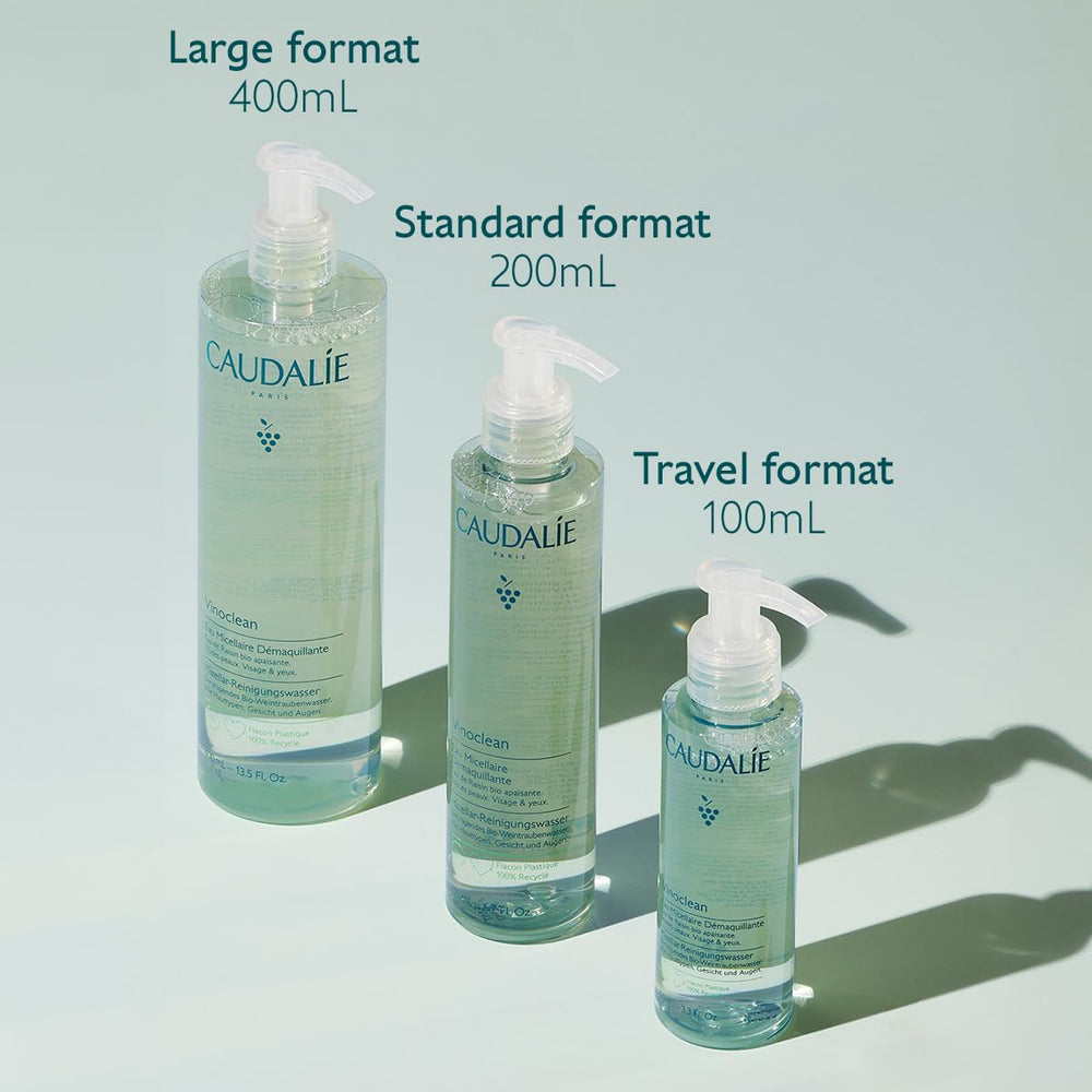 Caudalie Vinoclean Micellar Water leaves skin clean, soft, and comfortable