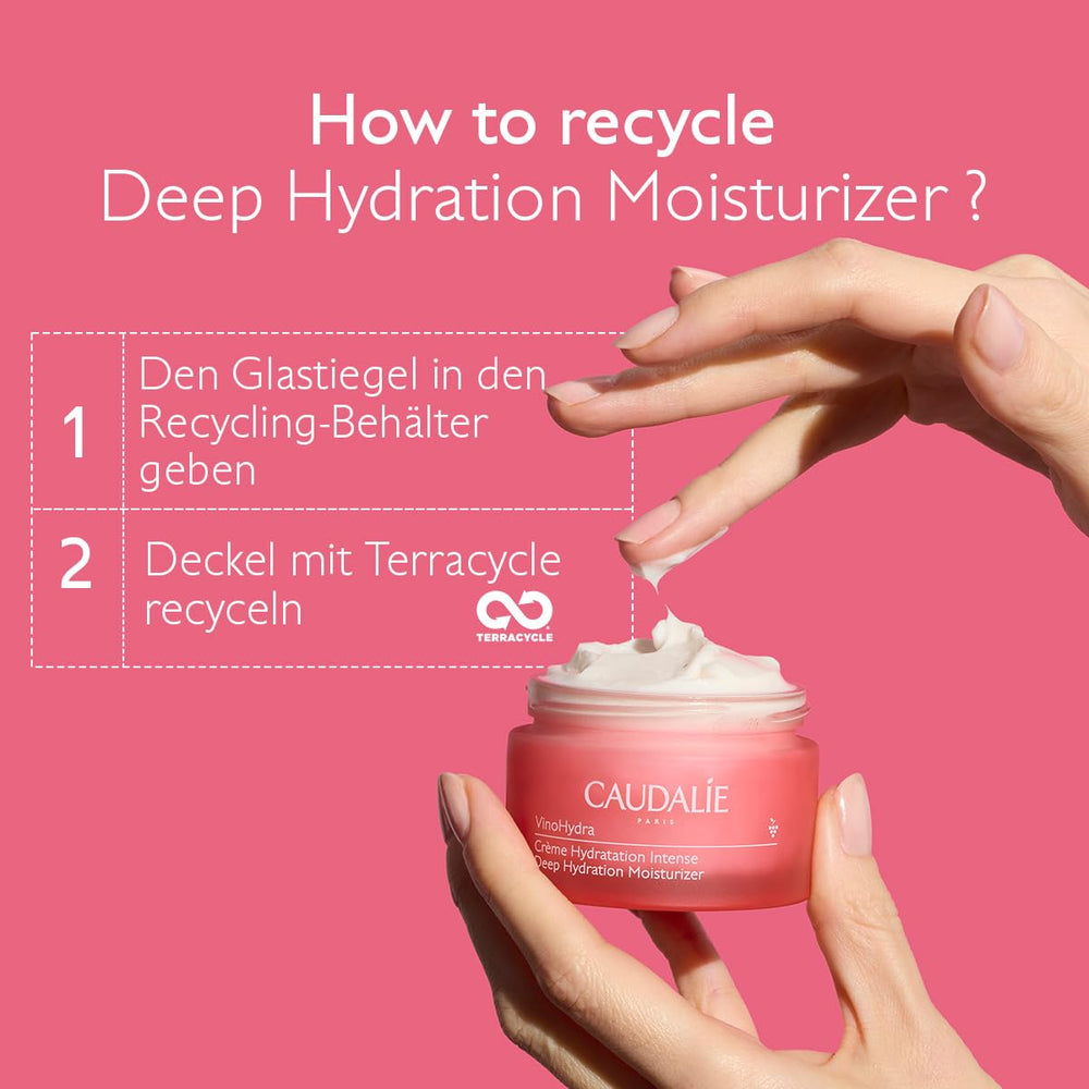 Caudalie VinoHydra ingredients panel highlighting hydration ingredients