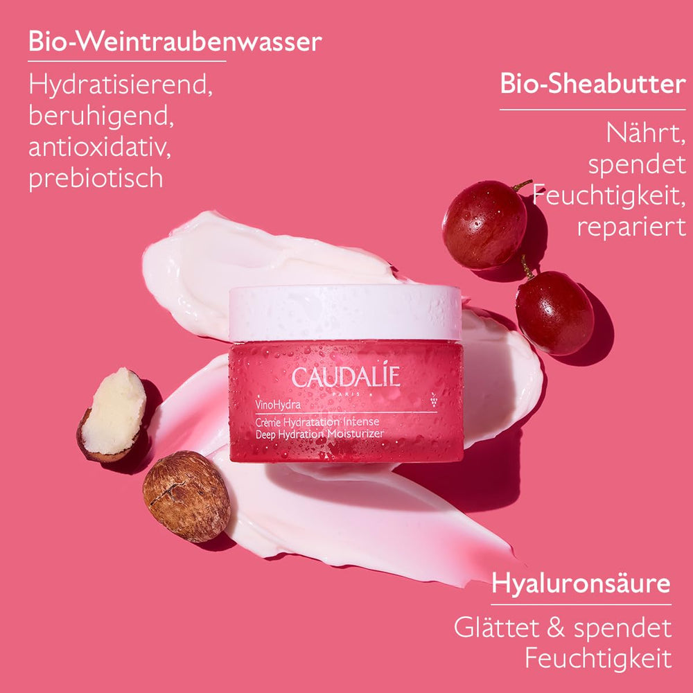 Caudalie VinoHydra organic shea butter nourish close-up for barrier support