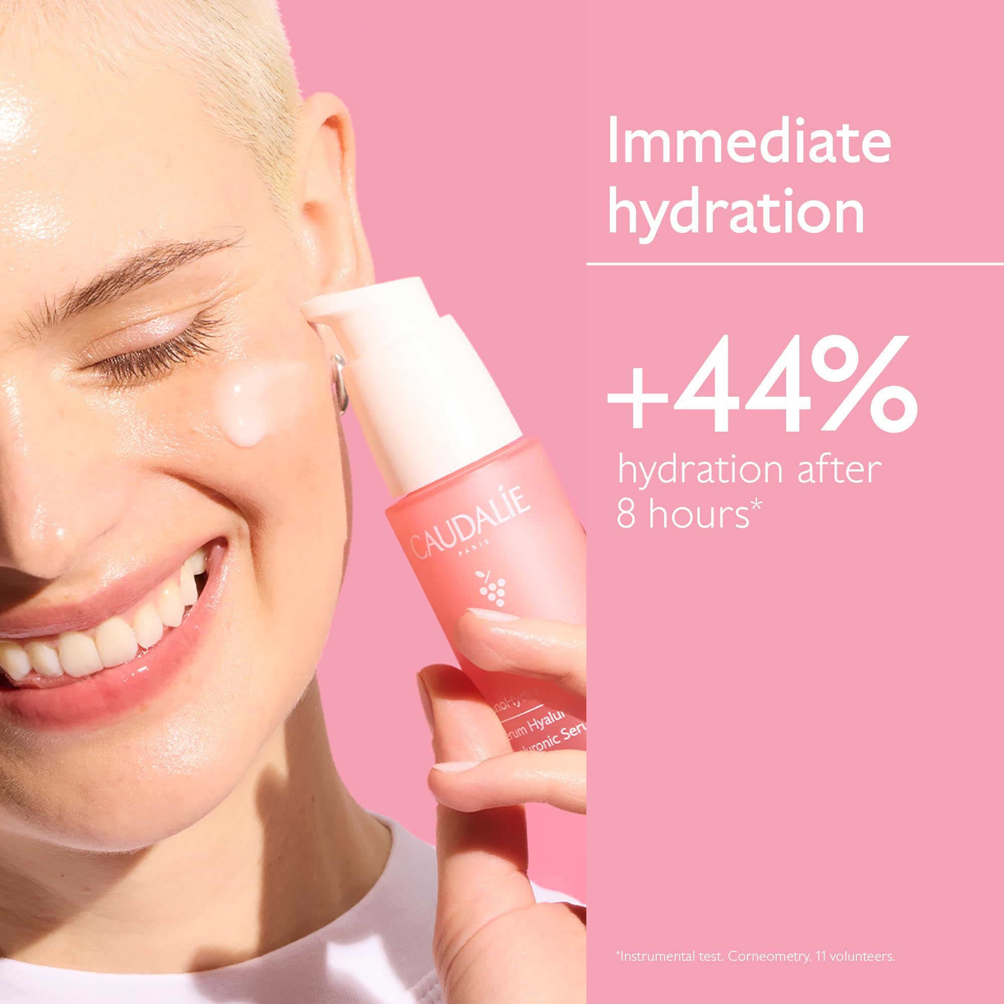 Caudalie VinoHydra serum grape water ingredient highlighting antioxidant hydration.