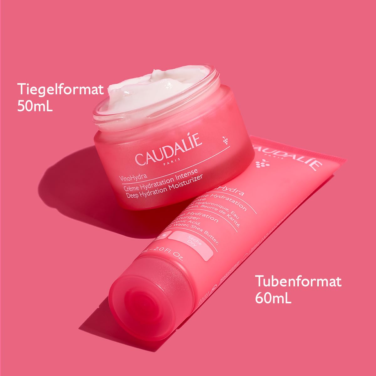 Caudalie VinoHydra cream texture close-up demonstrates rich consistency