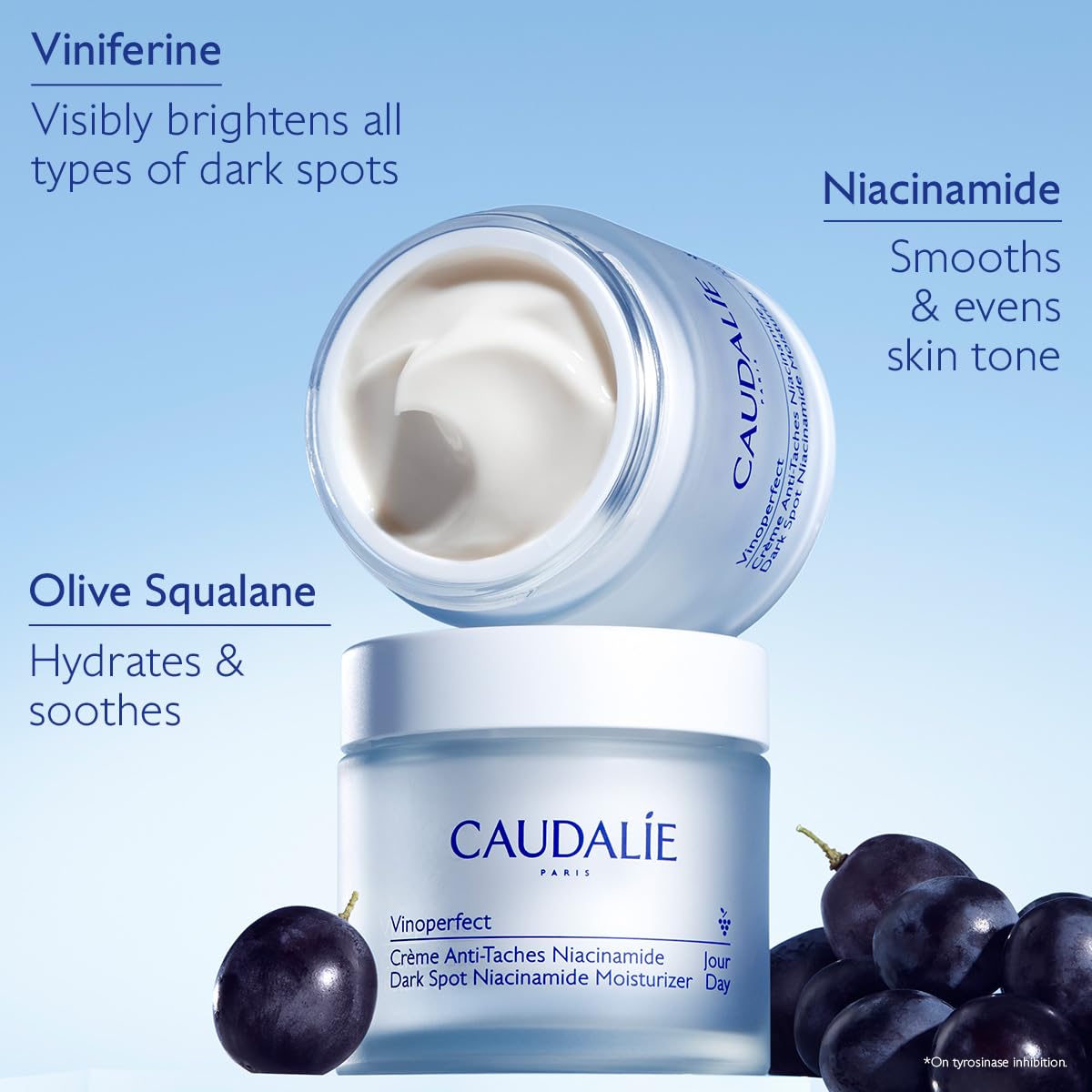 In-use Caudalie Vinoperfect Brightening Moisturizer being applied in morning routine