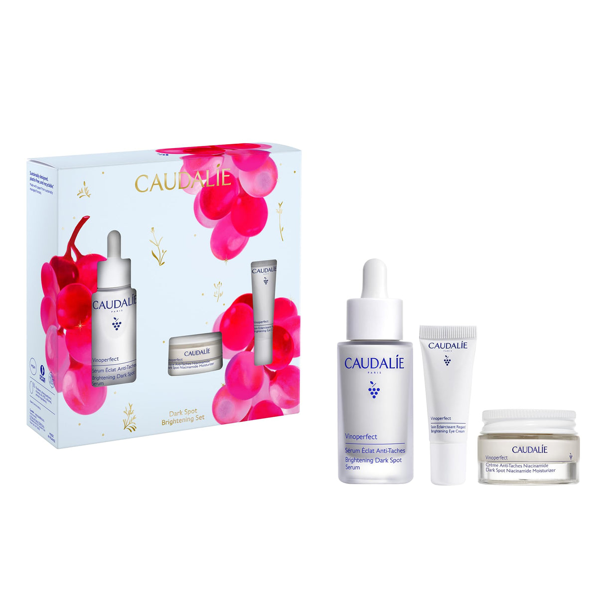 Caudalie Vinoperfect full-size serum bottle for brightening uneven skin tone