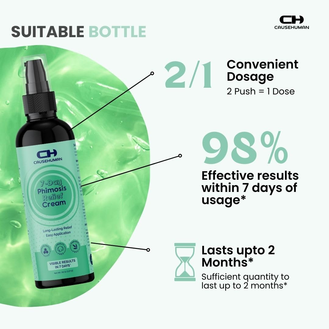 Cause Human crema fimosis: envase de 90 g para uso prolongado