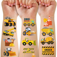 CAVALATAT cars construction tattoos 50-pack in package, ideal party favors and decorations.