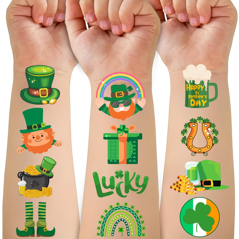 CAVALATAT St Patrick's tattoos shamrock design for festive kids' party favors