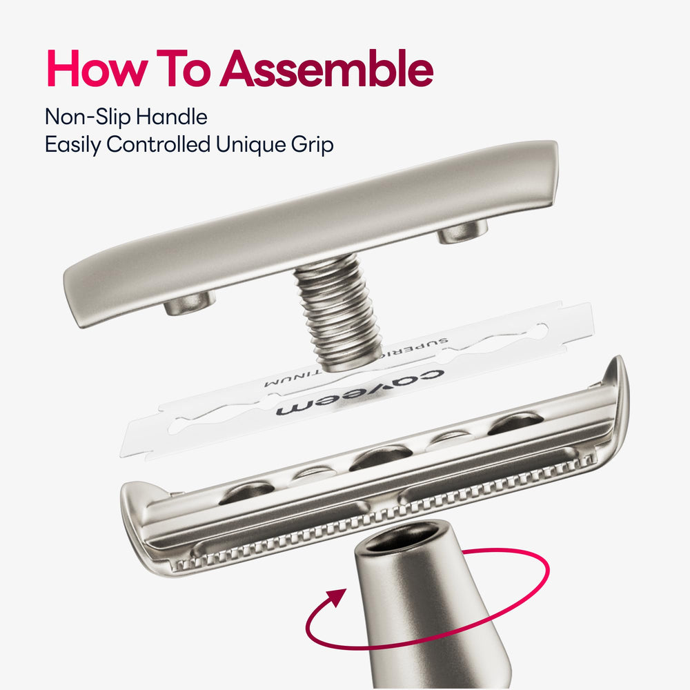 CAVEEM lightweight razor packaging designed for travel