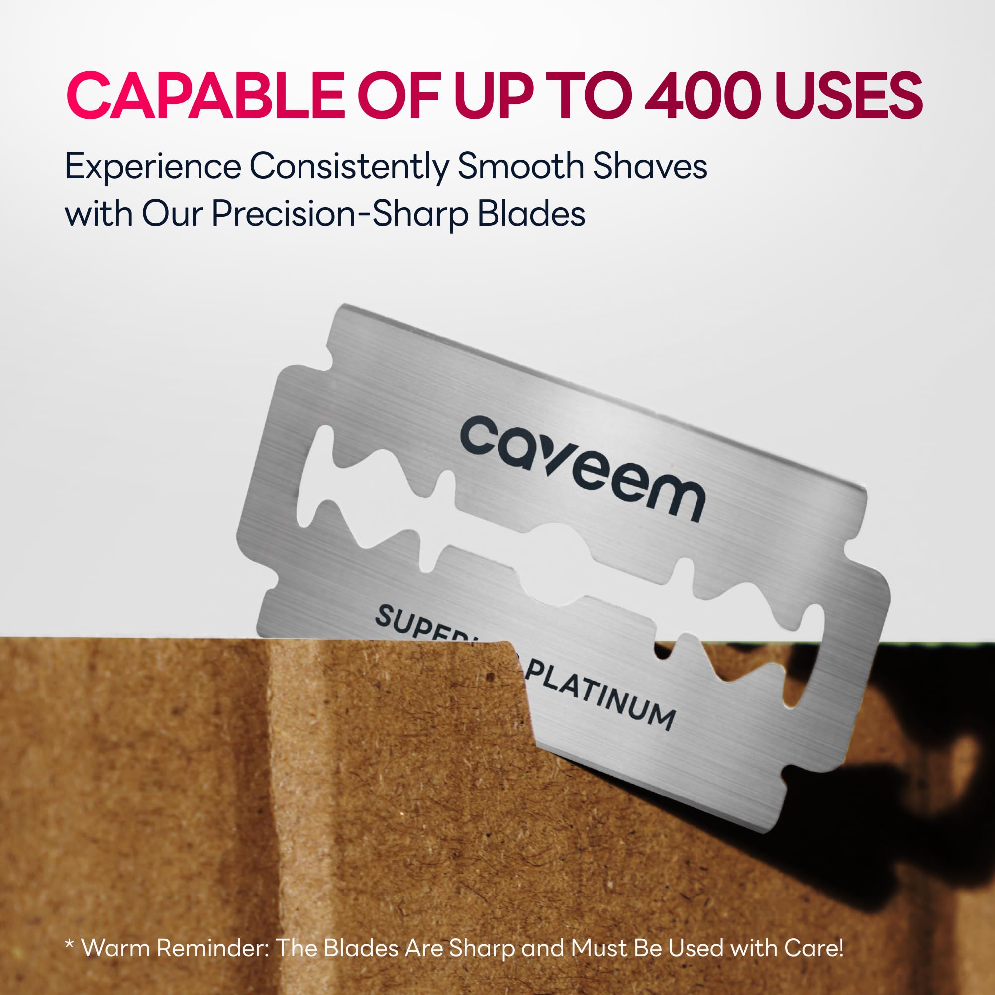 CAVEEM stainless steel blades with rust-resistant coating for durability