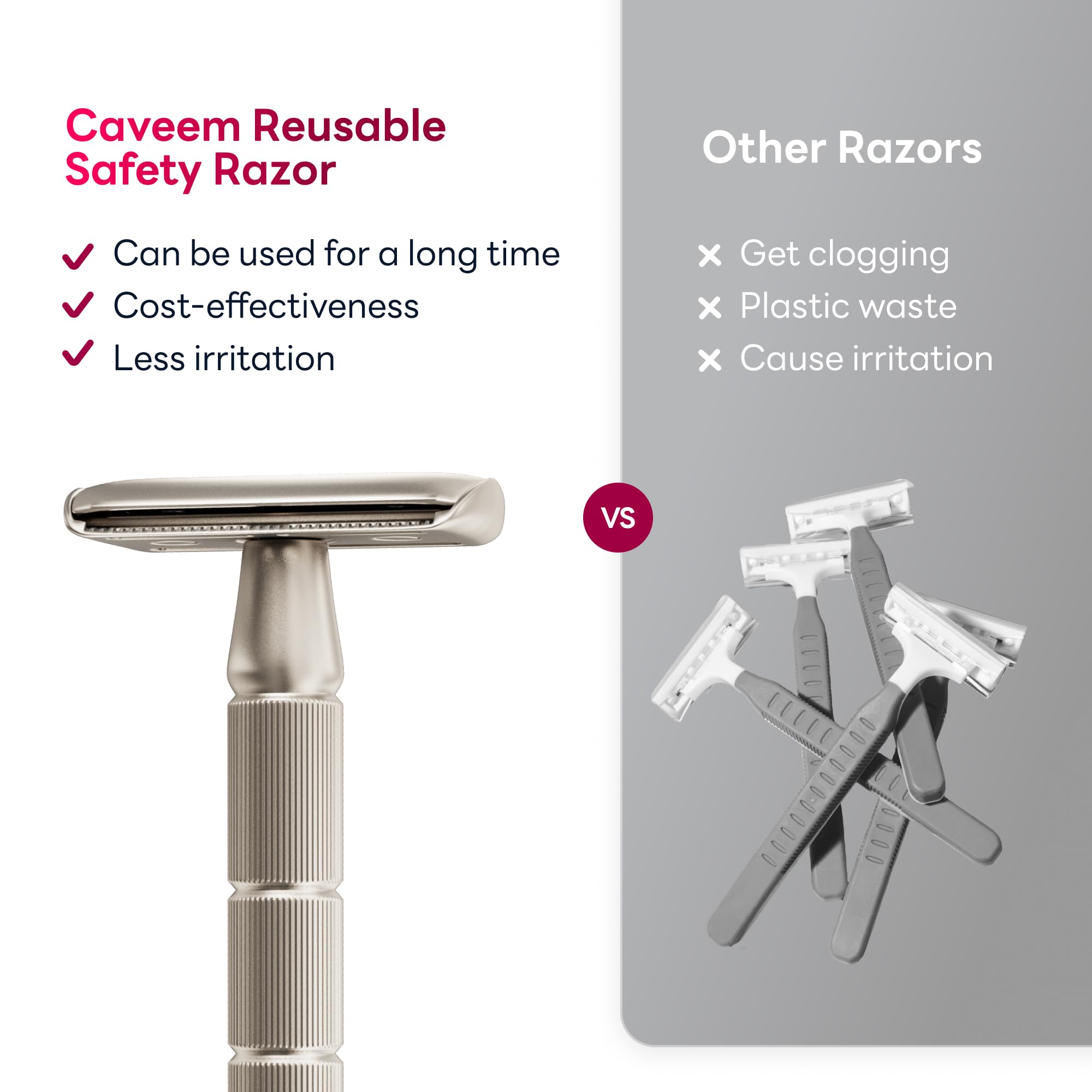 CAVEEM travel-ready razor kit for on-the-go grooming