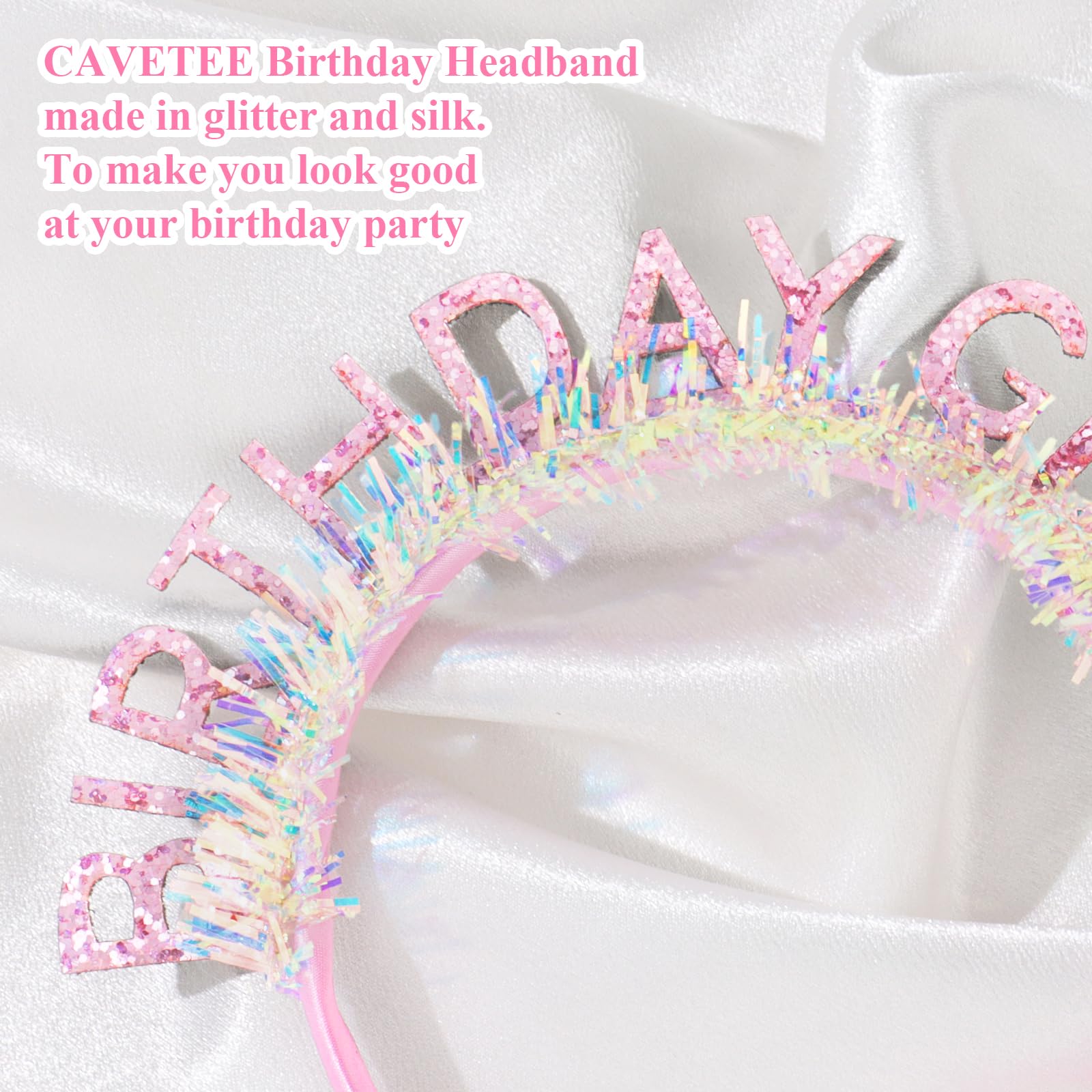 Cavetee corona rosa para cumpleaños, complemento para capturar momentos