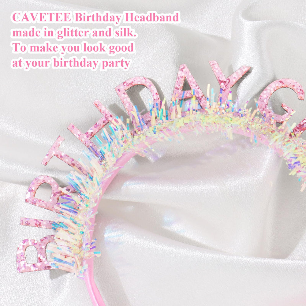 Cavetee corona rosa para cumpleaños, complemento para capturar momentos