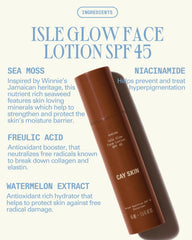 Cay Skin Isle Glow SPF 45 pump for daily sun protection and hydration
