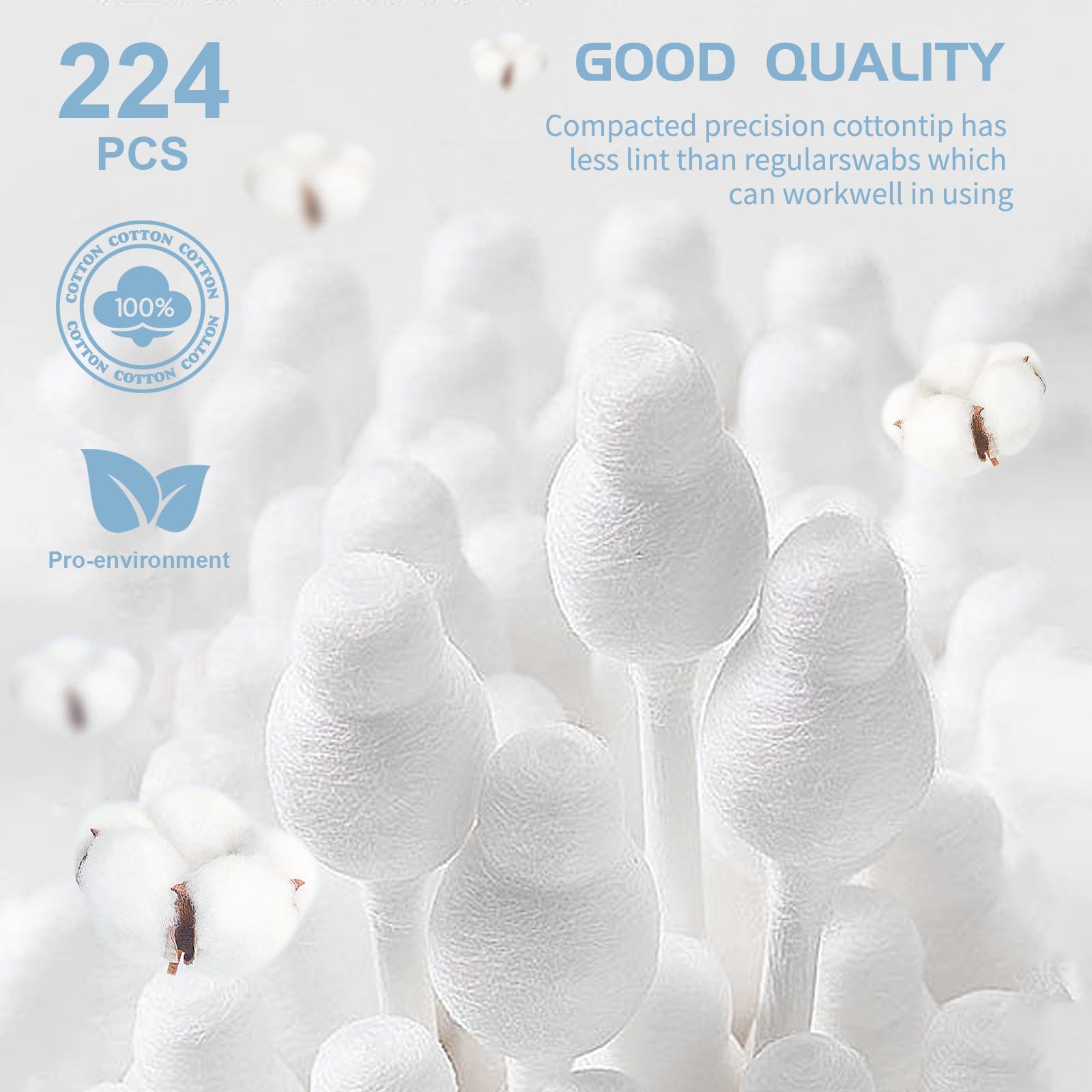 Cayxenful soft cotton swabs ideal for gentle ear cleaning of babies.