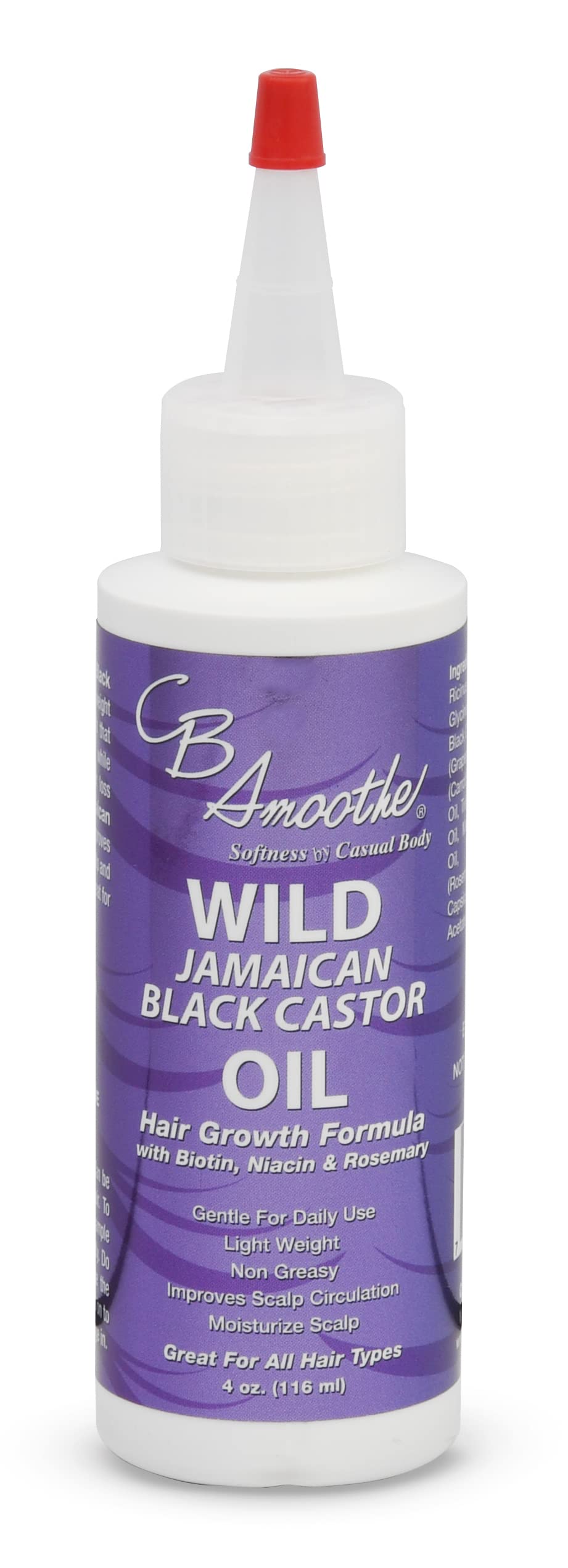 CB Smoothe Aceite Negro Jamaicano en bote de 4 oz para crecimiento capilar
