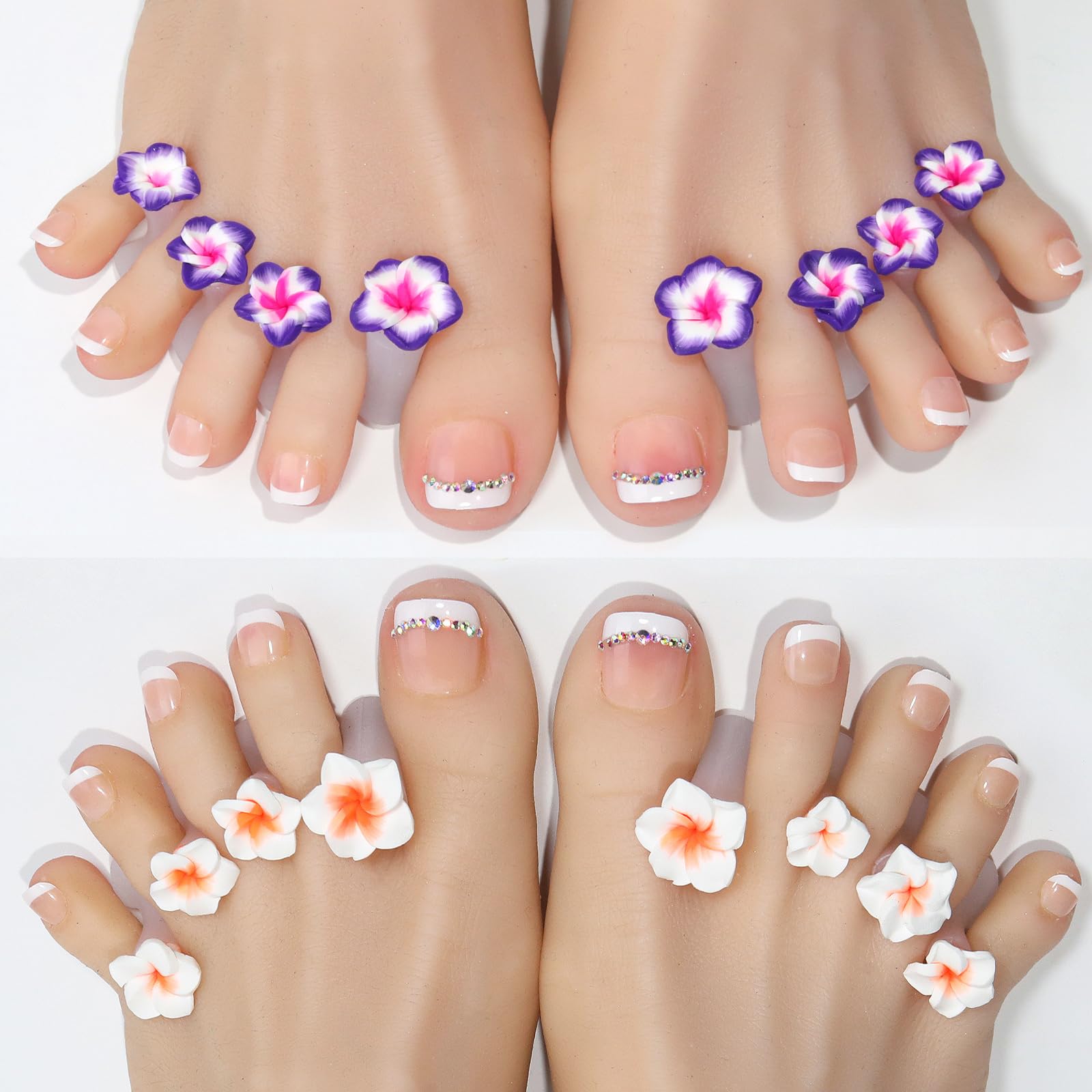 Cbbaokyy flower-shaped toe spacers offer comfortable, reusable pedicure separation.