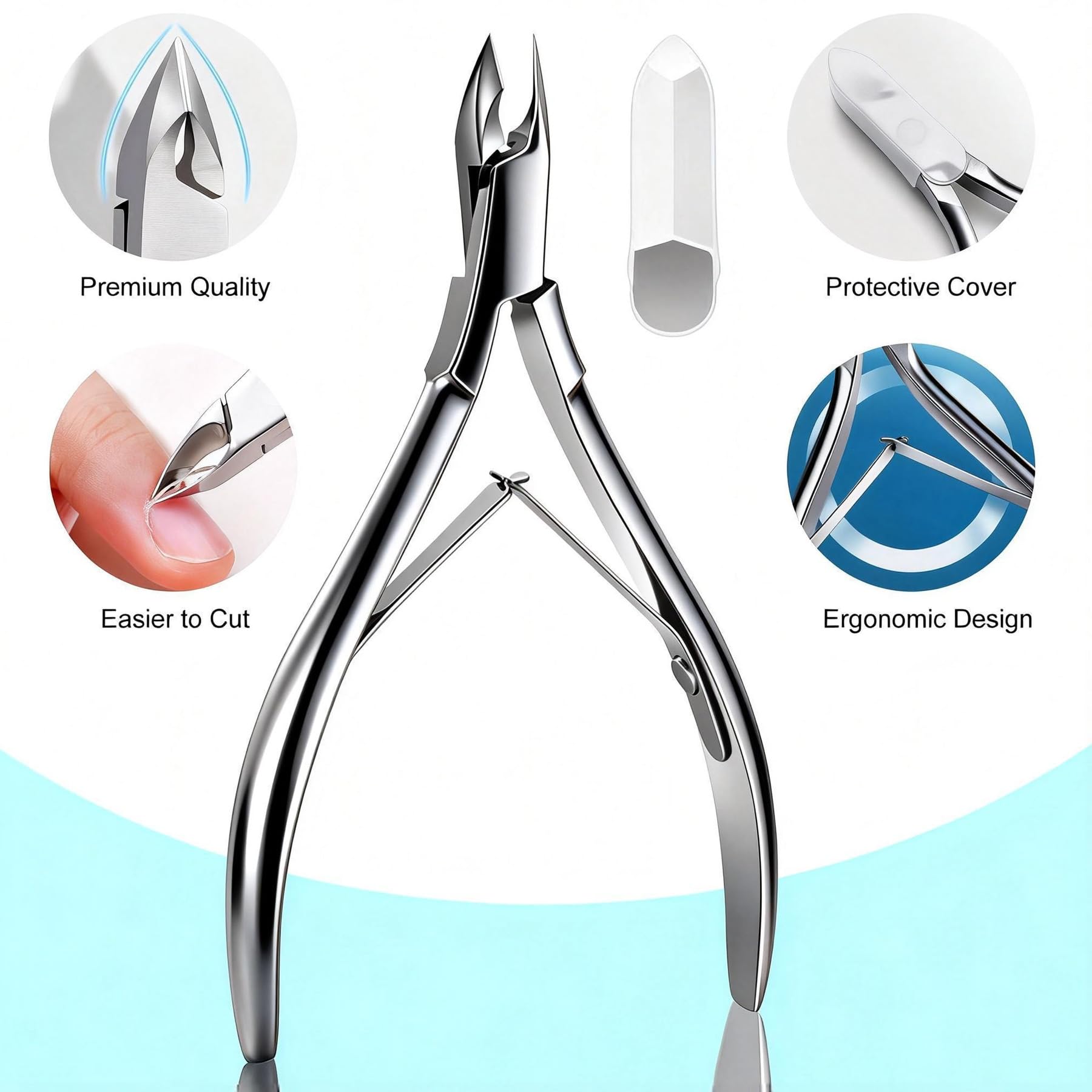 Cbiumpro cuticle fork offers accurate control around nails