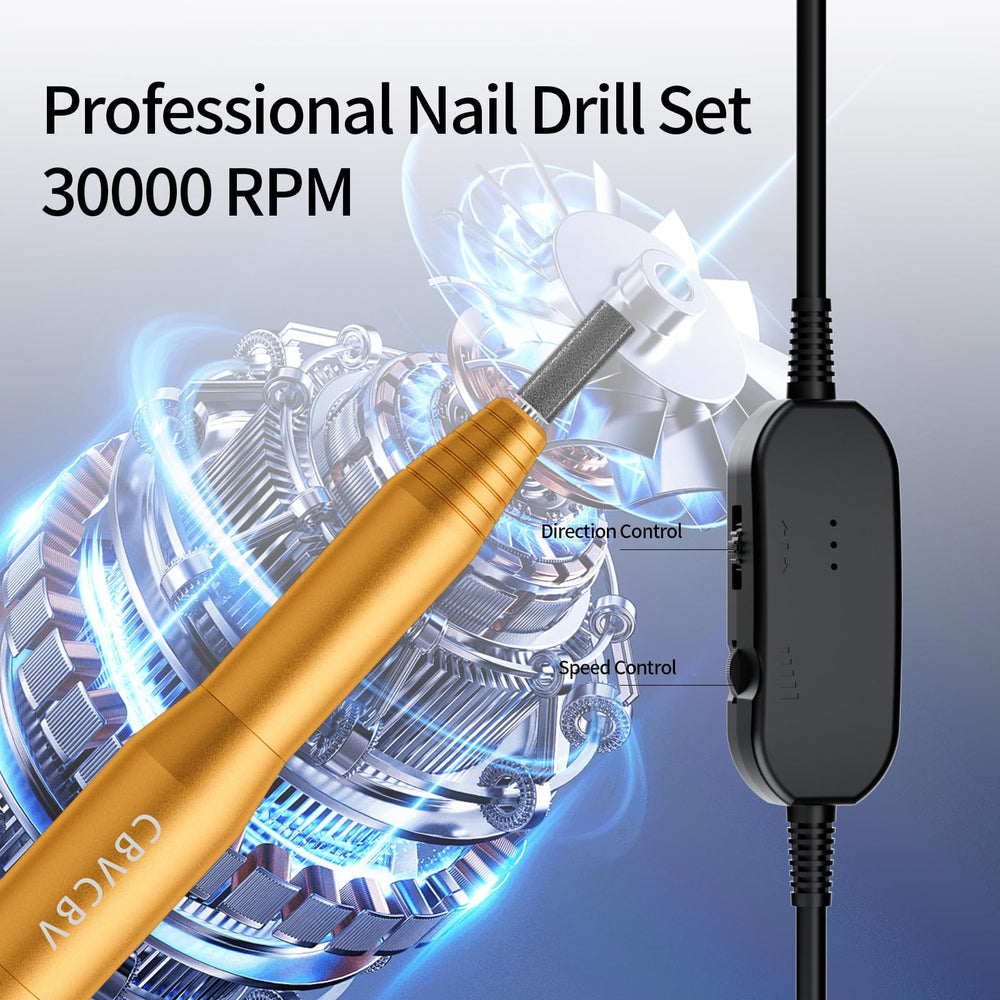 CBVCBV tool ready for acrylic and gel nail work with ergonomic grip.