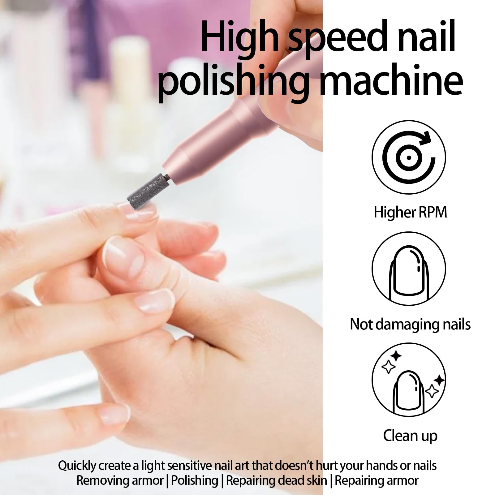 CBVCBV Nail Drill Kit compact portable design for travel use.