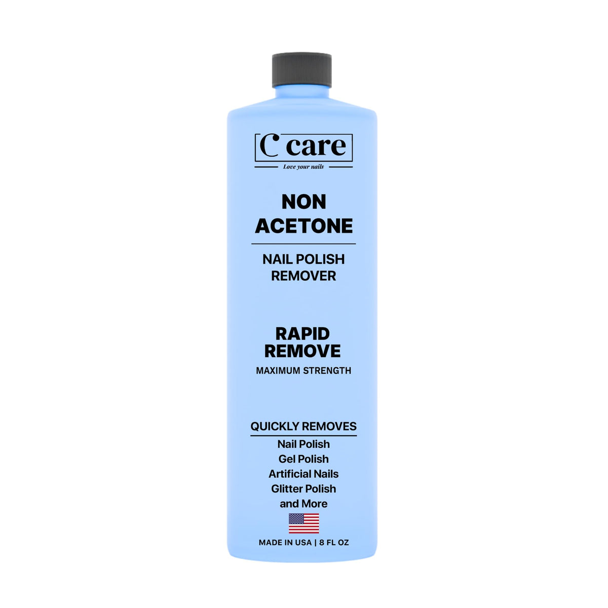 ccare toque suave quita esmalte, botella para limpieza delicada de uñas