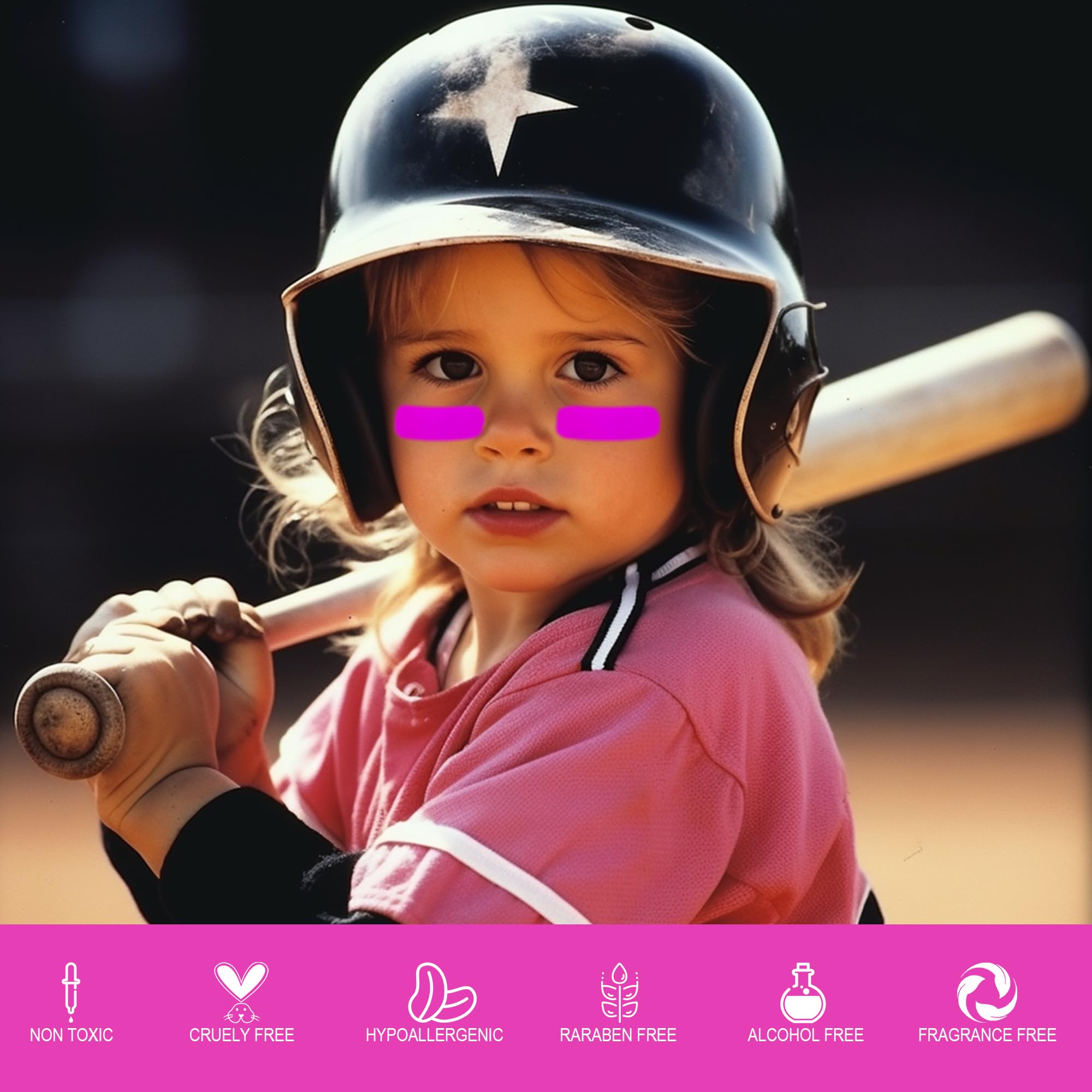 CCbeauty barra ocular negra rosa neón cobertura aterciopelada y duradera