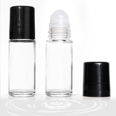 Cchenxxi 2pcs empty glass roller bottles 30ml for oils and perfumes, mess-free application.