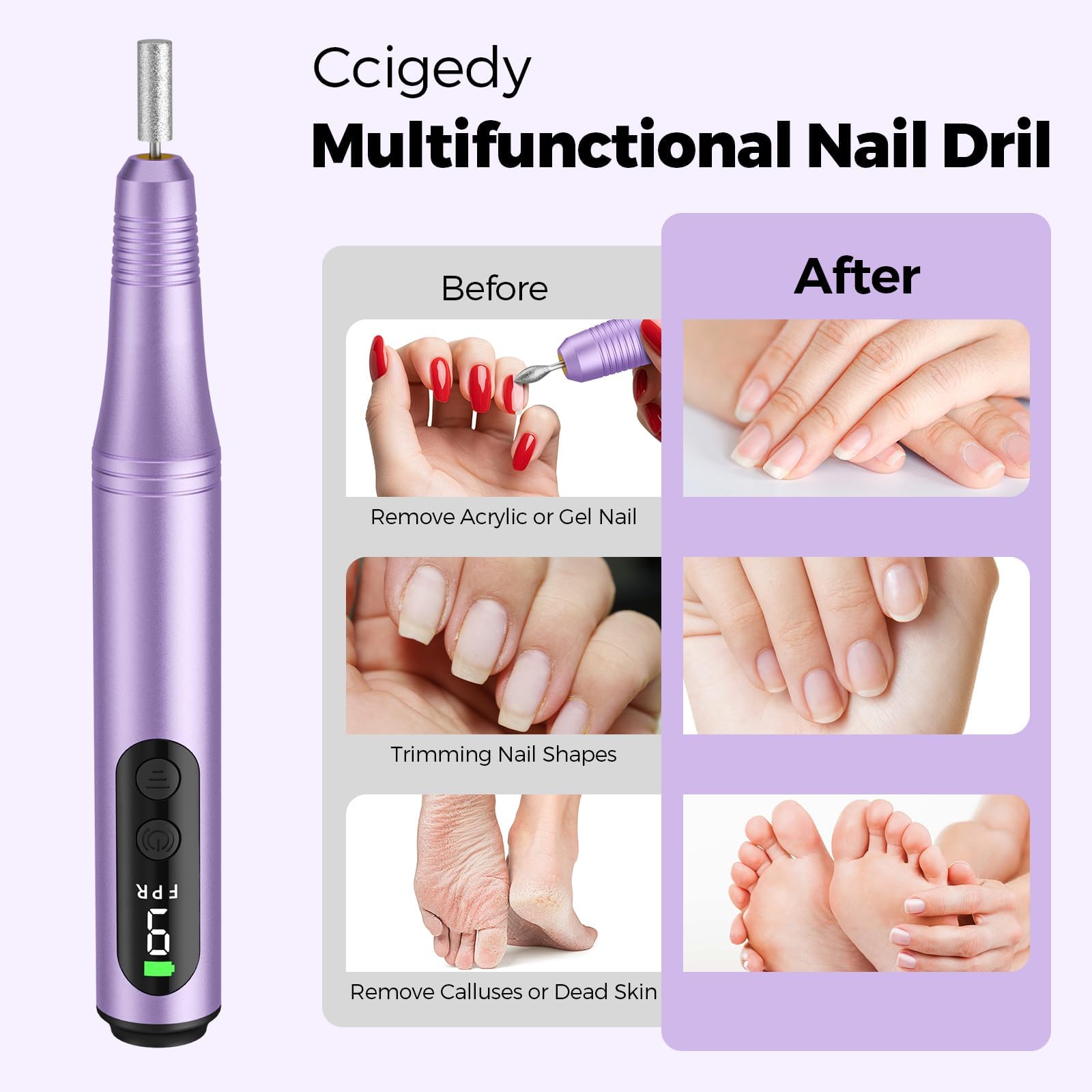 Ccigedy diamond bit close-up for cuticle care