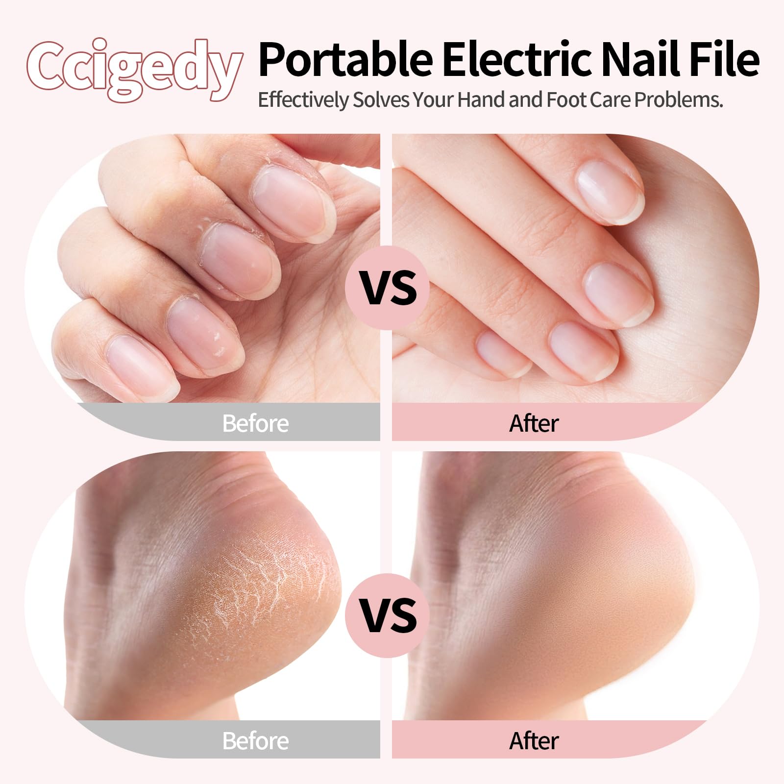 Ccigedy cordless design for travel-friendly nail care