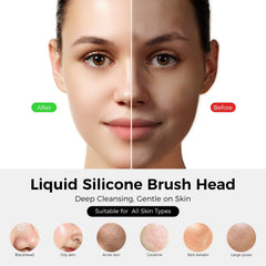 Ccigedy micro-vibration deep cleanses without tugging, supporting smooth, healthy-looking skin.