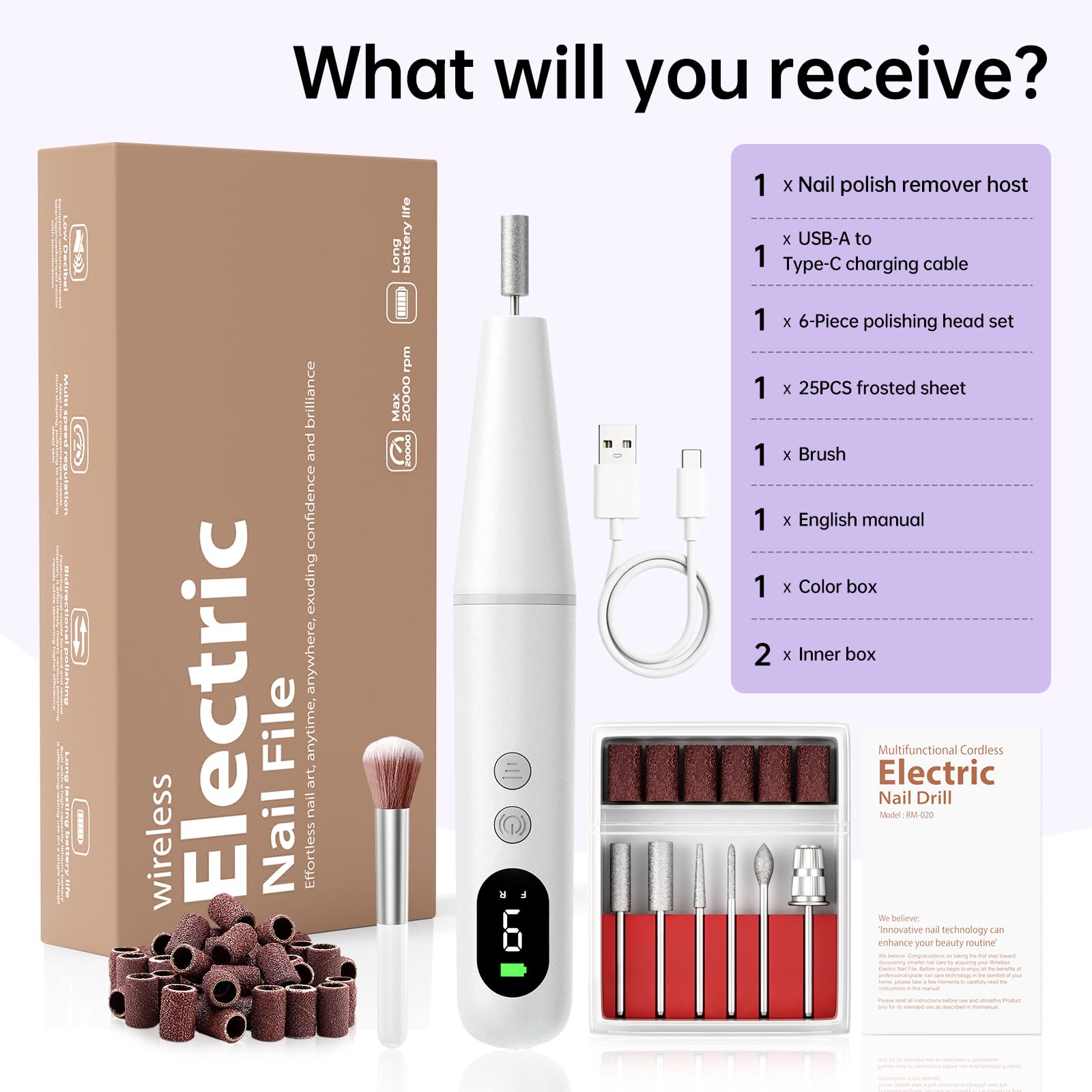 Ccigedy Gift-packaged nail drill with sleek packaging for special occasions.