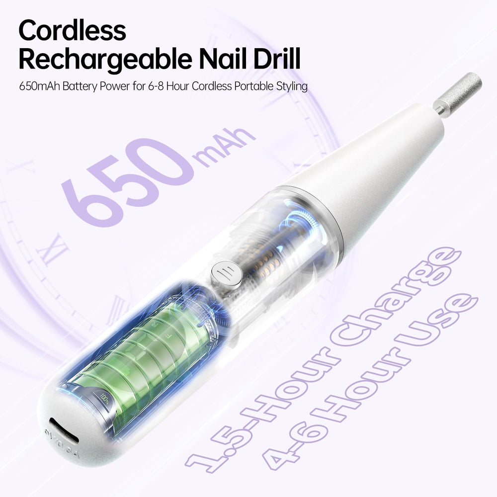 Ccigedy Nail File Bits – six-piece set for shaping, smoothing, and prepping nails.