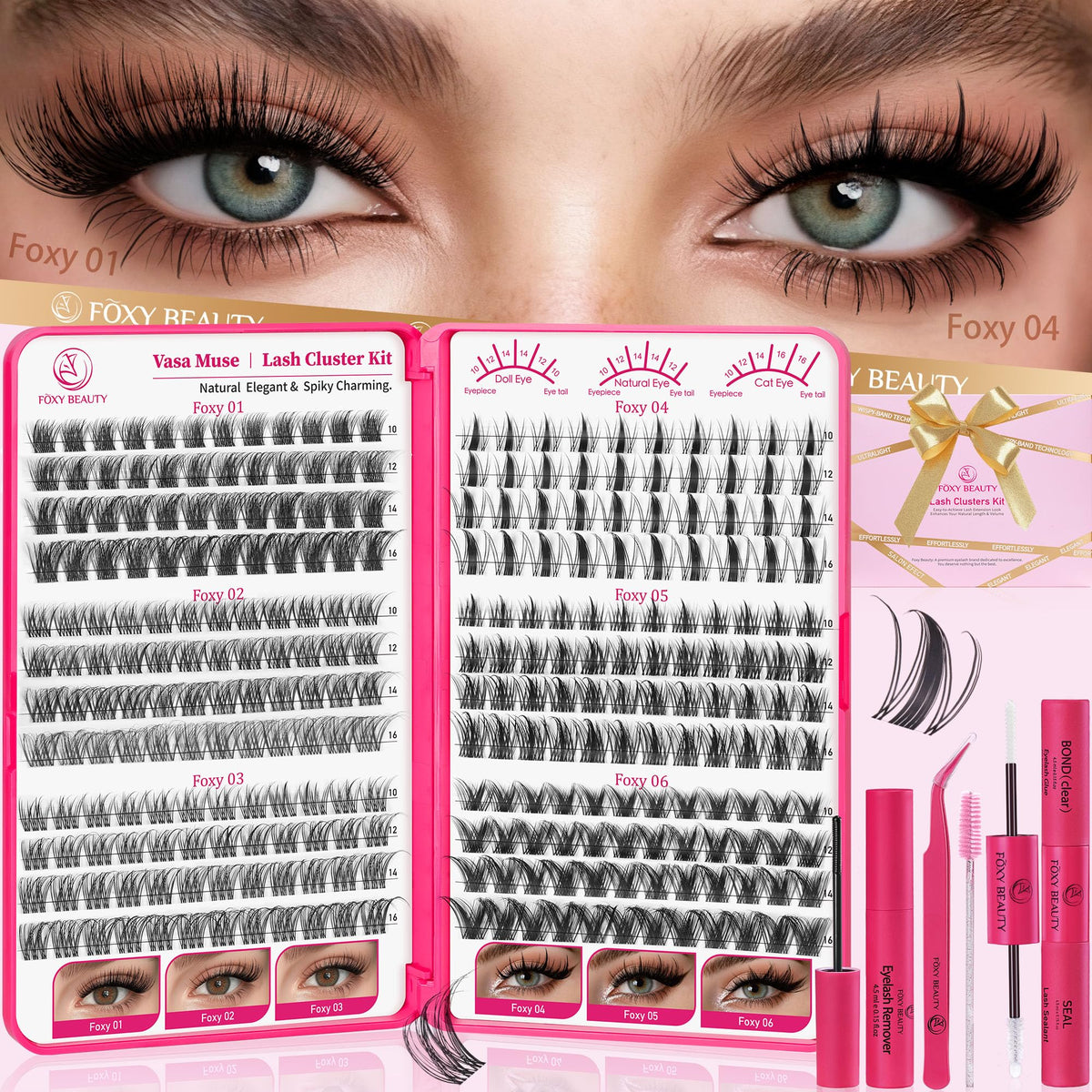 CCODDY Vasa Muse lash book with 288 clusters for a full daily look.