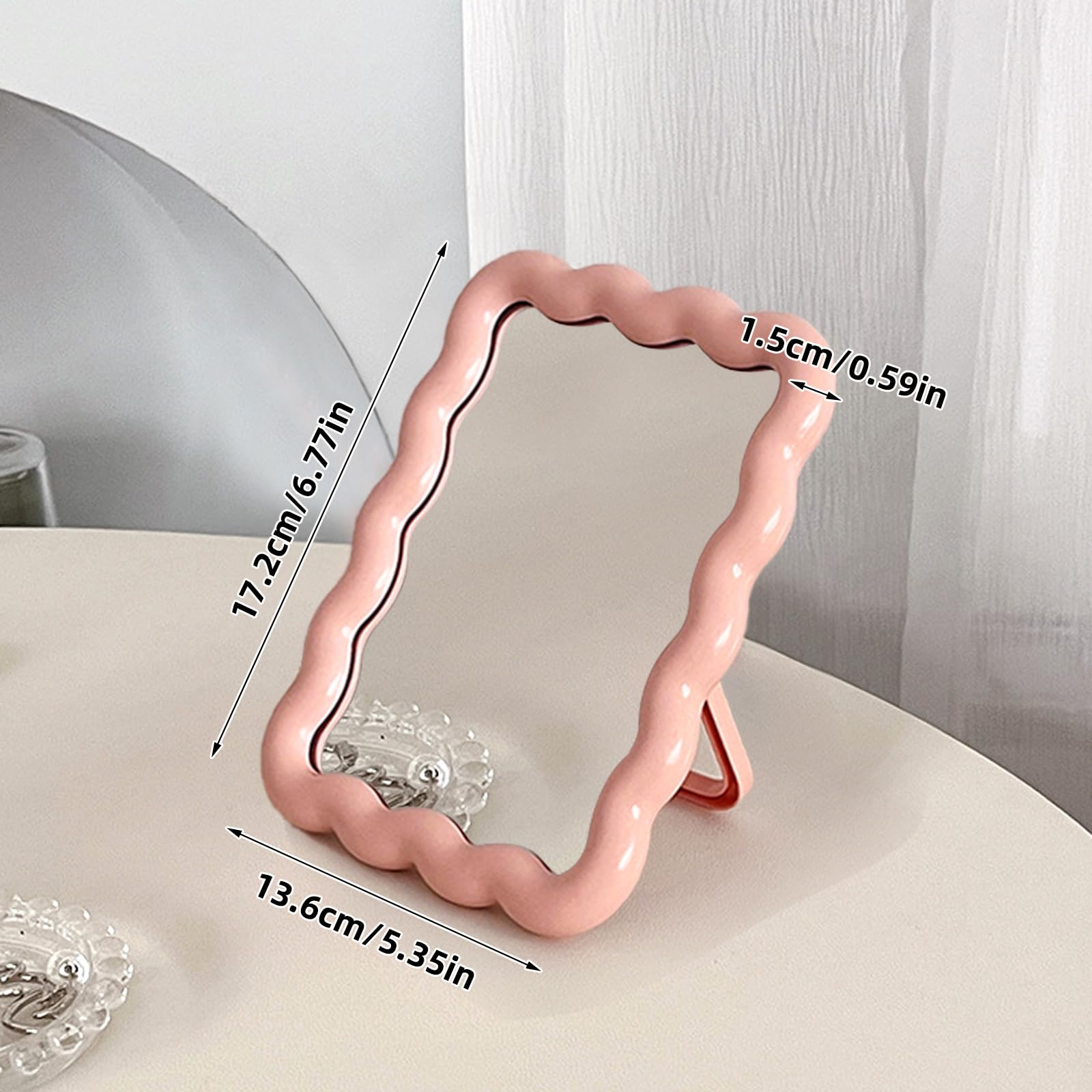 CCREDONE 6.7x5.3 inch mirror with a crisp, one-sided reflection.